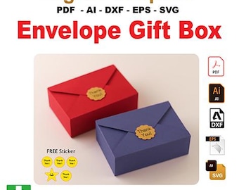 Envelope Gift Box SVG Template: DIY Favor Box (Digital Download)
