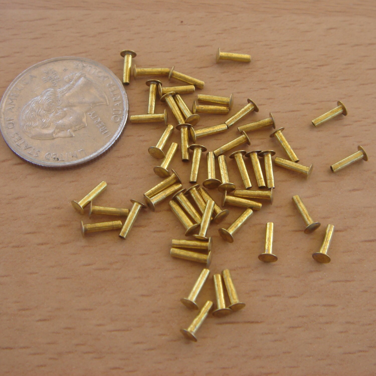 Brass rivets 50 pieces rivets 1/16 inch diameter nail Etsy