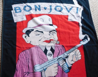 Bon Jovi New Jersey Beach Towel Gangster 1989 Captain Kidd Cloths READ DESCRIPTION