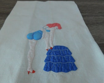 Pin Up Girl Boudoir Tea Towel