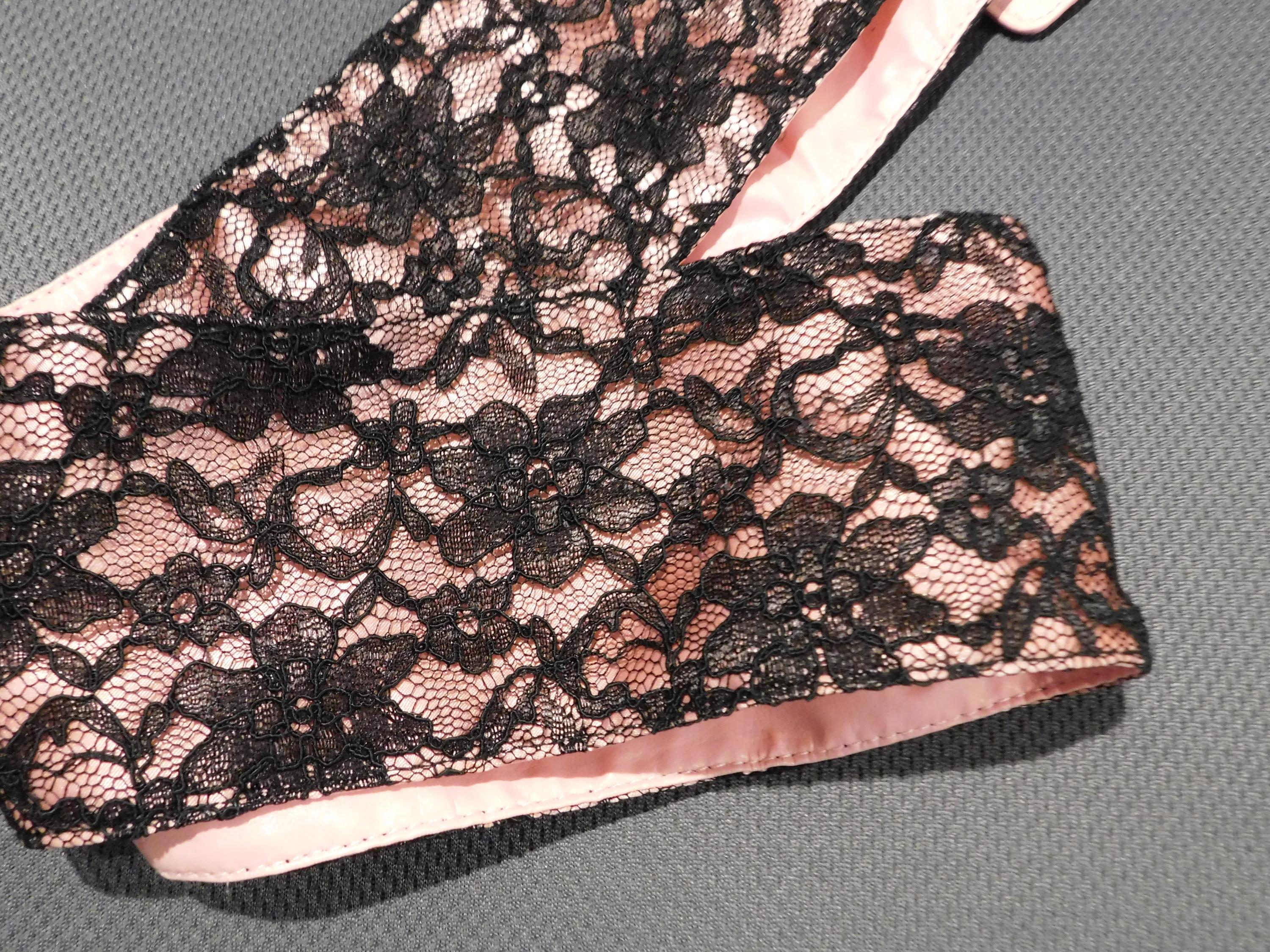 Arden B Wide Belt Black Elastic Lace Belt Multi-Colored Beads Jewels M/Large AB6 Belt- 1.75 main image 2