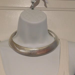 Silver Omega Choker Necklace