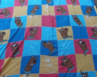 Scooby Doo Multi Colored Squares Twin Flat Sheet