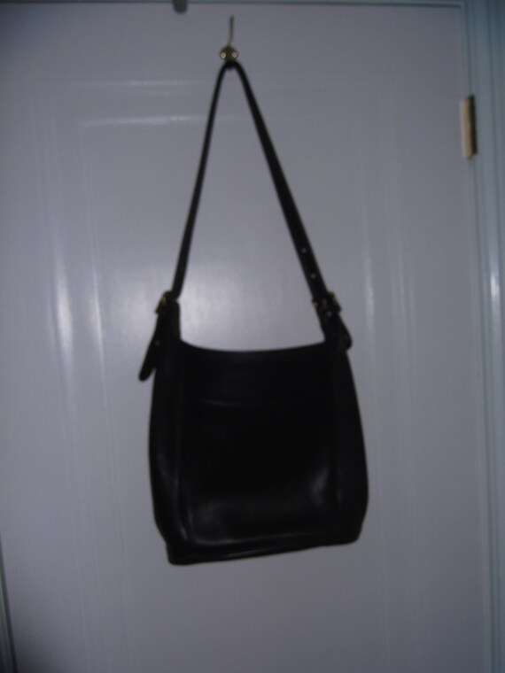 Vintage Coach Leather Legacy Tote Bag Black Purse
