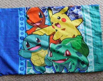 Funda de almohada de dos caras de Pokémon Pikachu Charmander Bulbasaur Squirtle