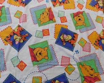 Winnie the Pooh and Tigger Patchwork Style Flat Sheet