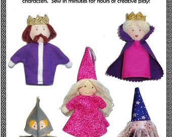 Royal Court Finger Puppets PDF Sewing Pattern