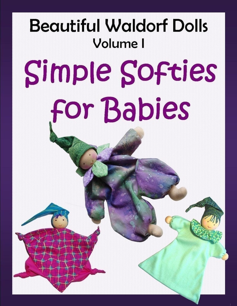 Simple Softies Waldorf Dolls 3-Pack PDF Pattern Plus BONUS Tabby Cat Pattern image 1