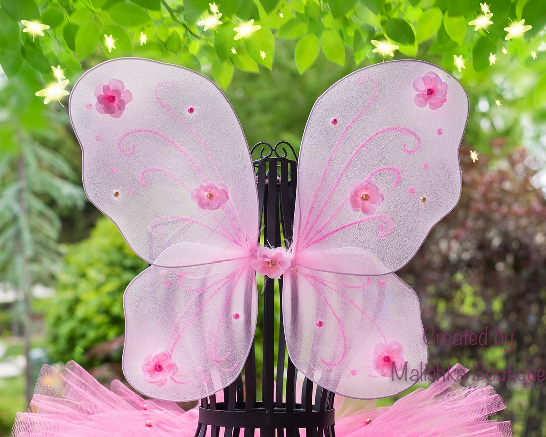 Butterfly Fairy Wings, Baby Girl Garden Pixie First Birthday Outfit