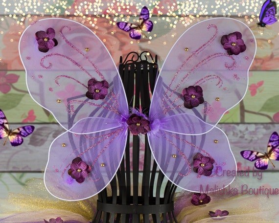 Fairy Butterfly Wand Green White Pearlescent Girls Party Princess Ribbon