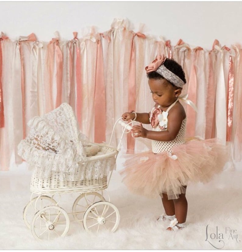 Cake Smash Fairy Outfit Baby Girls Cream Flower Tutu Fabric Etsy