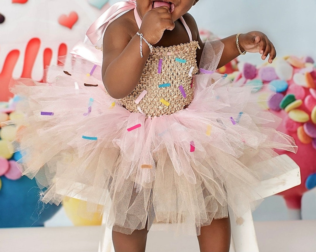 Cupcake Donut Cake Smash Tutu Outfit Dress Layered With - Etsy