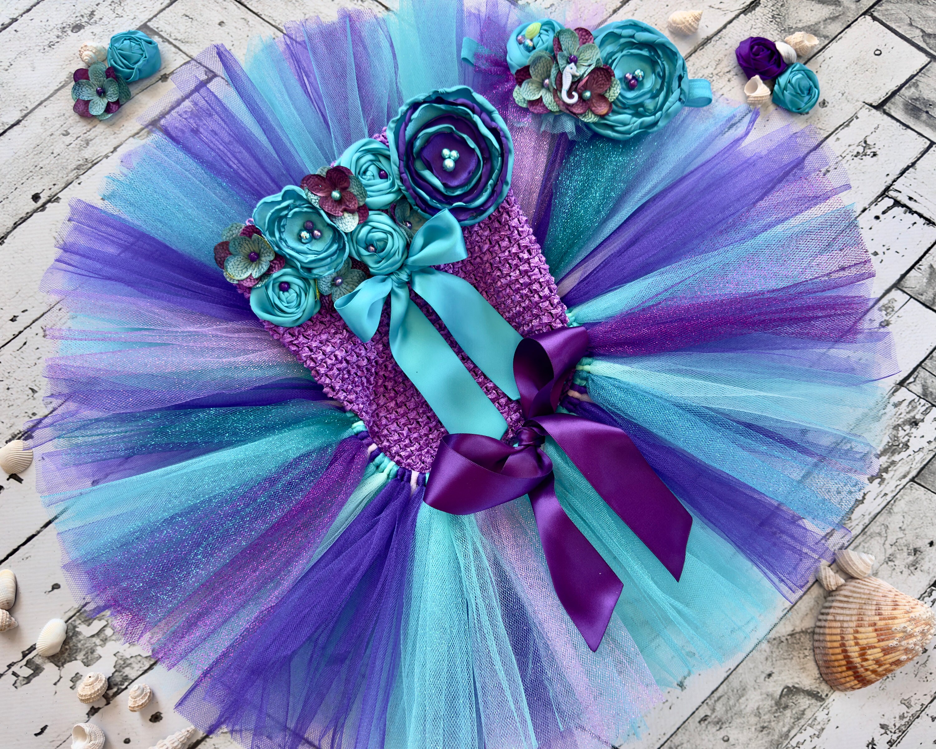 under the sea birthday dress Under The Sea Theme Birthday Tutu Outfit, Under The Sea Dress, Ocean Theme Dress 18 Months / Tutu-Shirt-Hairbow