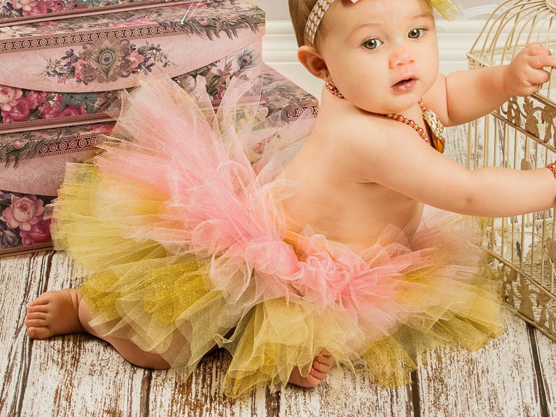 6 month Mouse Ears Girls Headband Newborn Shower Gift Photography Dahlia Birthday Cake Smash Photo Outfit Glitter with fabric Flowers