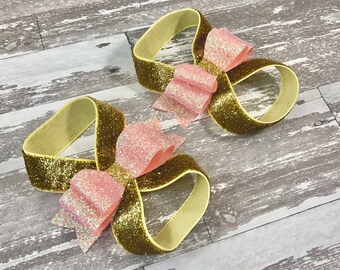 Glitter Barefoot Sandals, Baby Girl Gold Pink Champagne Stretchy Summer Shoes Royal First Birthday Outfit Photo Prop Newborn Girl Gift beige