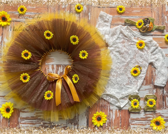 Disfraz de girasol para niña con tutu hotsell