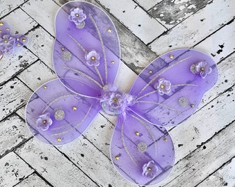 Butterfly Wings Wrap Maxi Dress - Blue/White