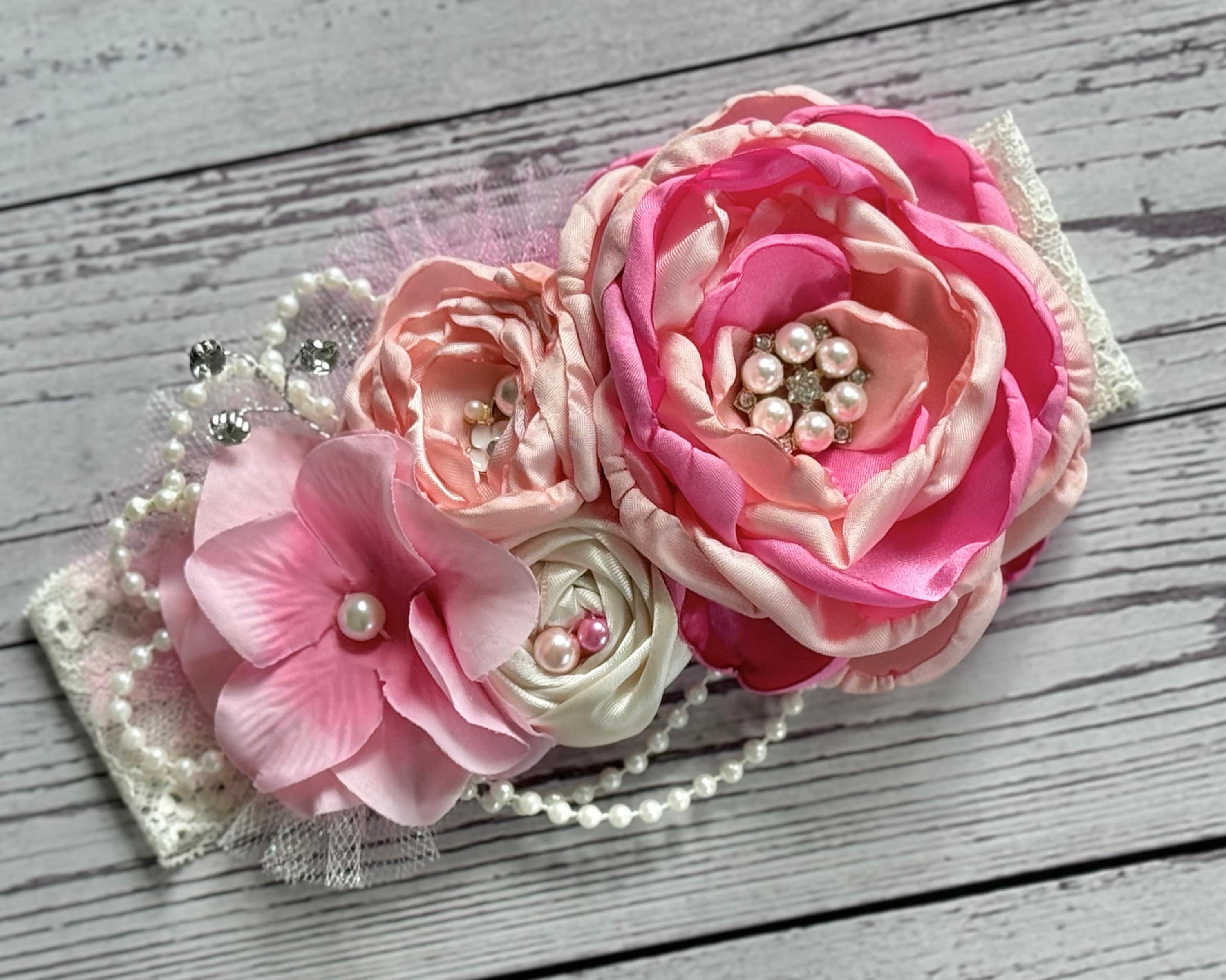 Bubble Gum Pink Fascinator Headband - Etsy display picture 2