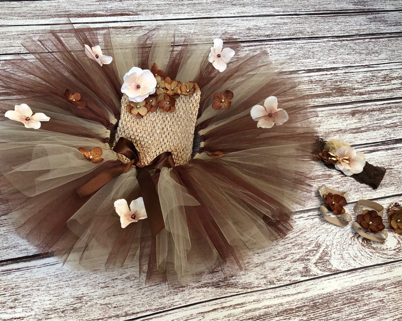 Beige Fairy Baby Girl Headband dainty newborn photo prop First Birthday Outfit Nude elastic skinny flower girl garden party ivy hair crown