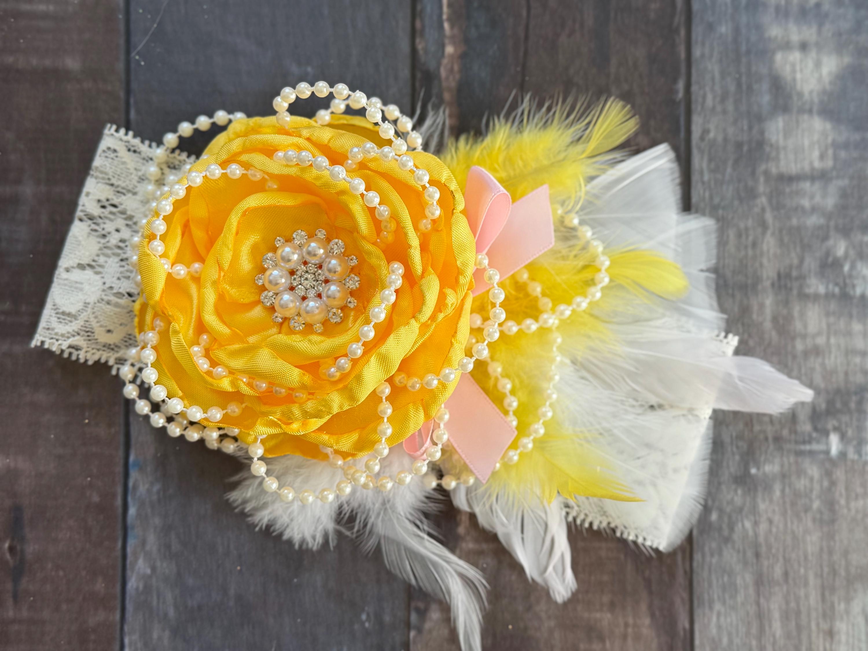 Feather Bow Headband - Etsy display picture 2