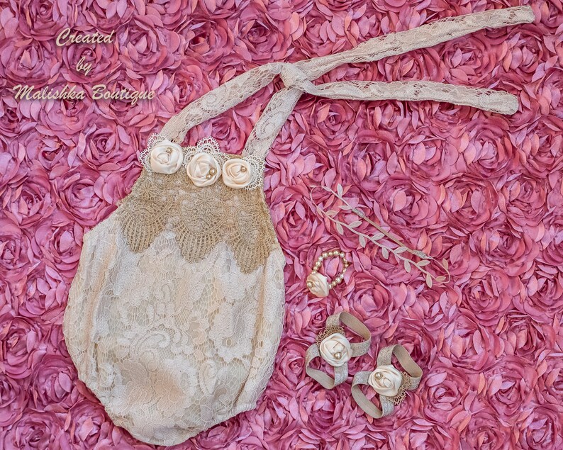 Beige Fairy Baby Girl Headband dainty newborn photo prop First Birthday Outfit Nude elastic skinny flower girl garden party ivy hair crown