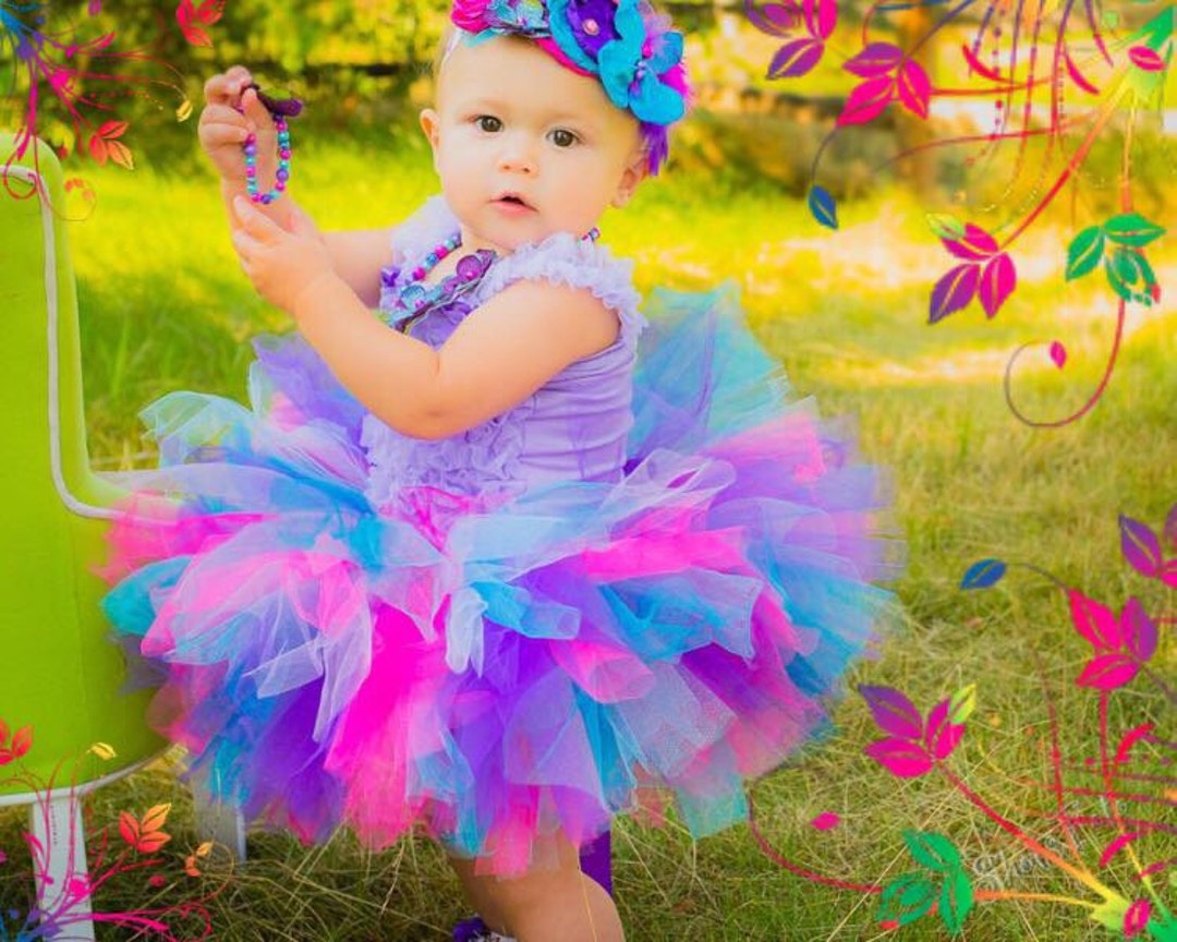 Baby Girl Cake Smash Tutu Butterfly Garden Outfit Summer Etsy