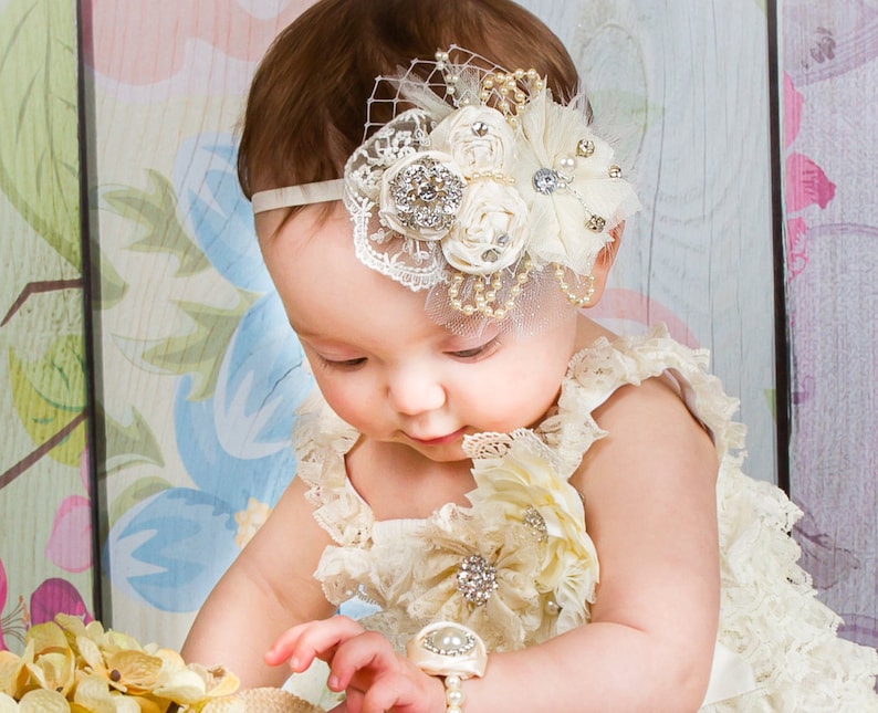 baby hair headbands accessories elastic girl yellow bird yellow flower