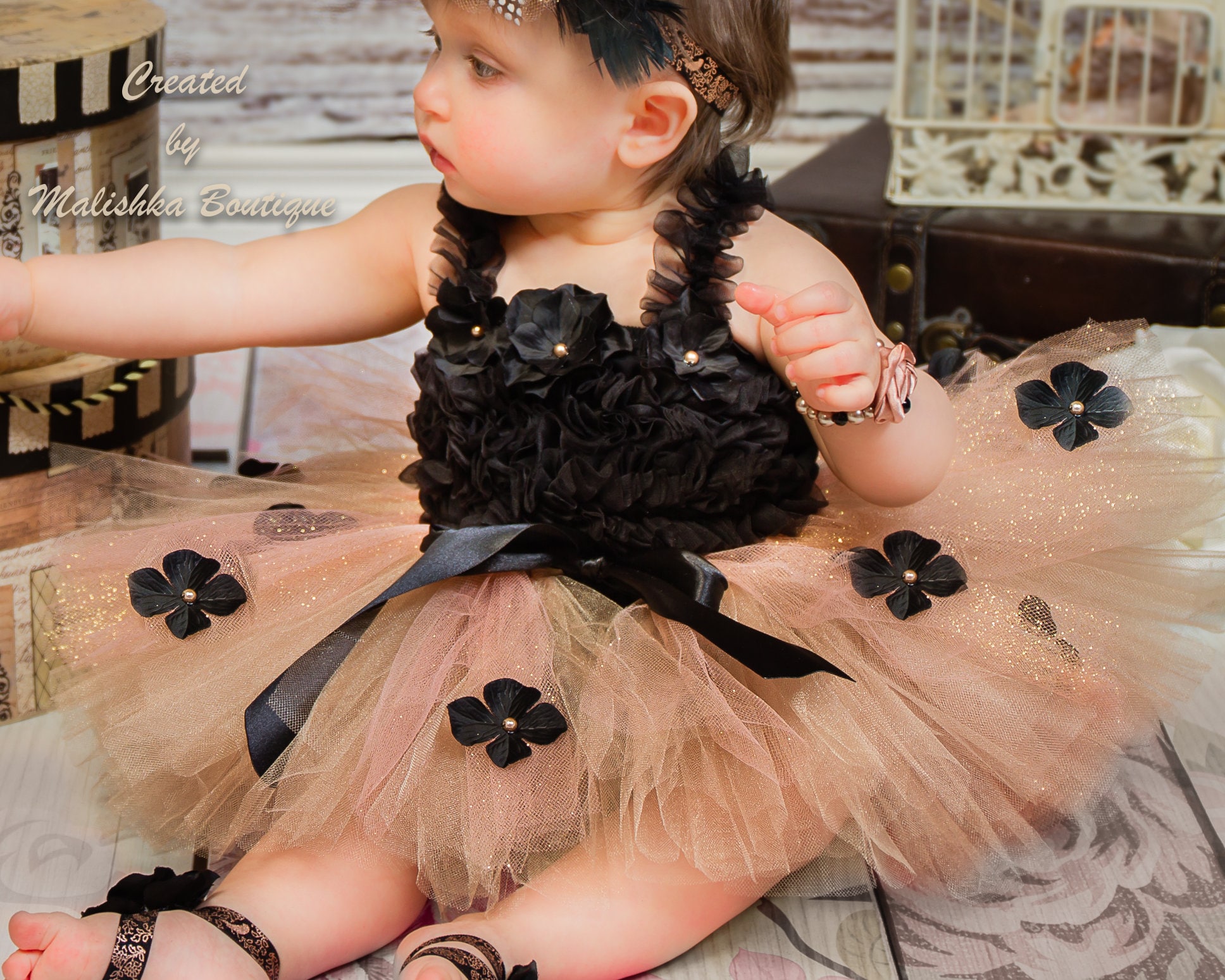 Newborn Baby Light Pink Bling Sparkle Sequins Pettiskirt /& Hair Accessory 3-12M