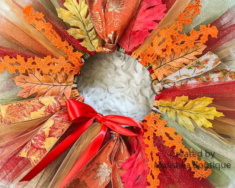 Hair bow Headband Baby Girl First Birthday Leaves Glitter Orange Brown Olive Red Autumn Thanksgiving Fall tutu Outfit Crochet Top Ribbon