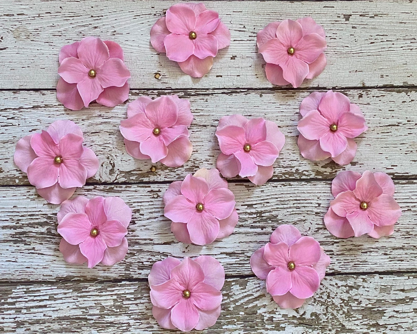 Silk hydrangea flowers with pearl beads fairy party | Etsy