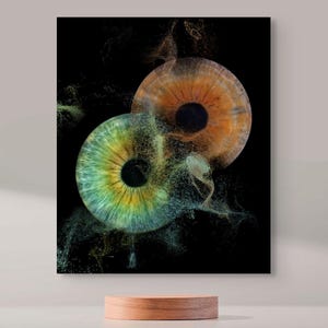 Custom Premium Acrylic Print | Iris Particles Flow from Your Photo | Art Decor | Unique Digital Artwork | Couple Gift | Family Gift