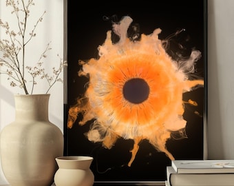Custom Eye Iris Print | Iris Particles Flow from Your Photo | Art Decor | Unique Digital Artwork | Couple Gift | Family Gift