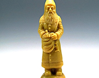 Beeswax Santa Candle: Large German Belsnickle Christmas Decor