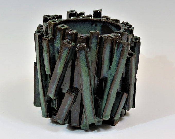 Abstract Contemporary Pottery Sculpture Slab Built Extruded Etsy