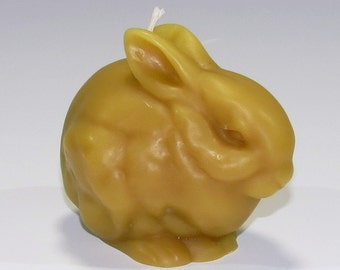 Beeswax Rabbit Candle: Honey Scented Easter Bunny Decoration