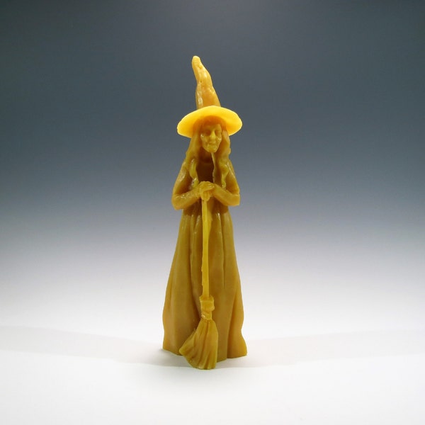 Bruja de Halloween de cera de abejas: Decoración alta de bruja malvada, 10,5 pulgadas