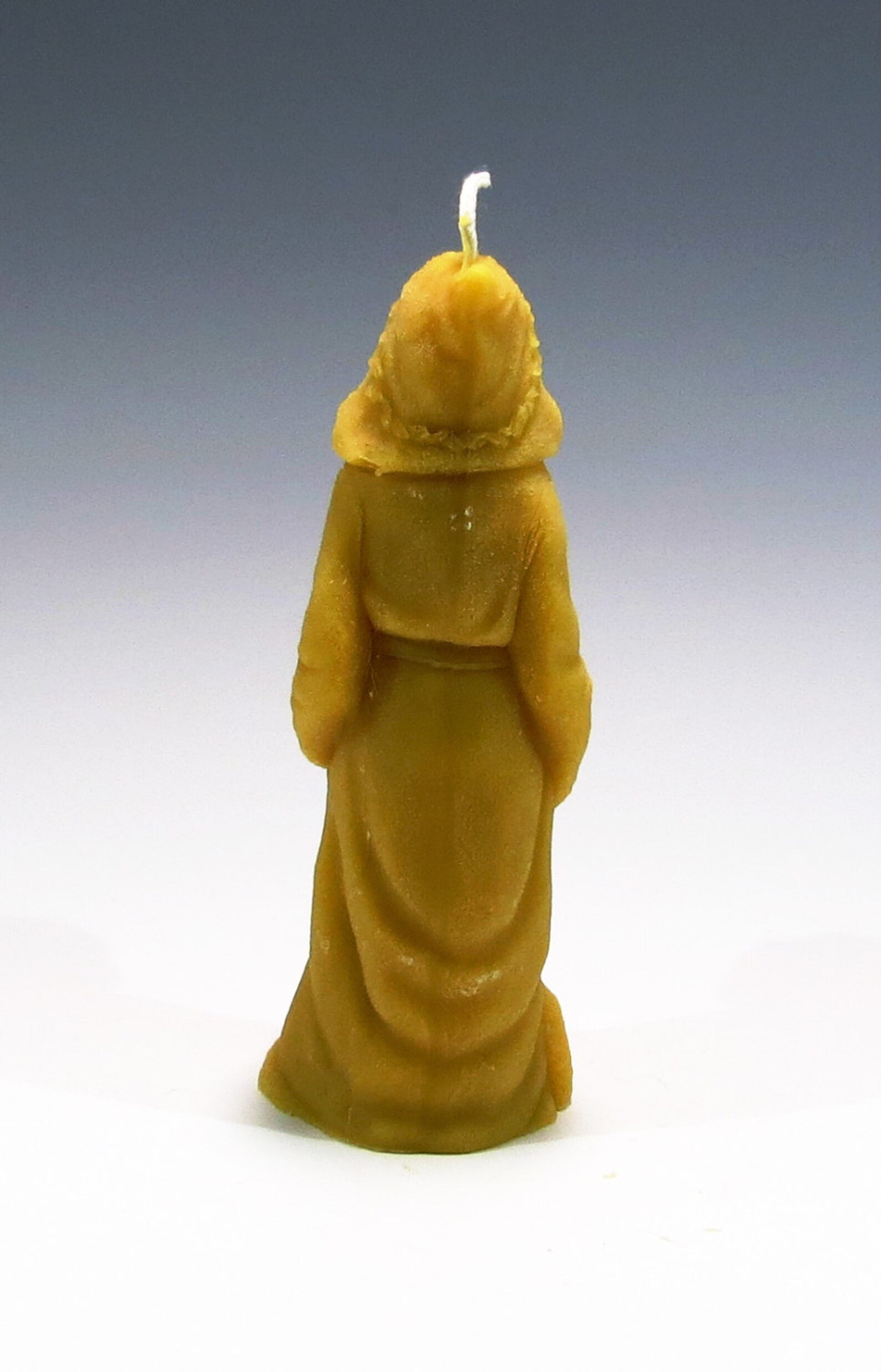 Beeswax Santa Candle Carrying a Basket of Poinsettias Old Etsy