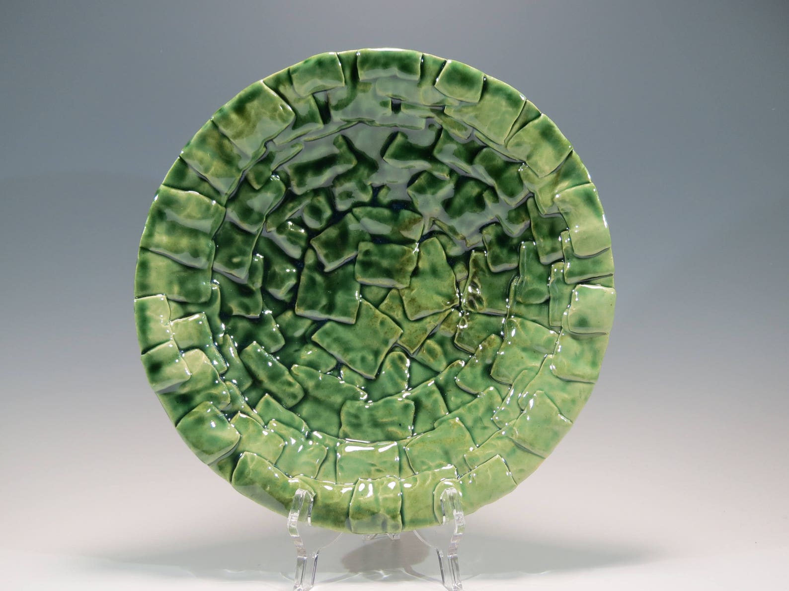 Pottery Serving Bowl Hand Built Large Pottery Bowl Console Etsy