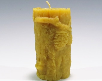 Beeswax Pinecone Candle, Rustic Woodland Cabin Decor
