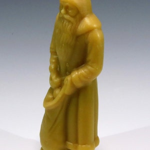 Beeswax Apple Santa Belsnickel Beeswax Candle Old World Santa Santa Candle Old World Candle Cast Using Antique Chocolate Mold Antique Santa image 4