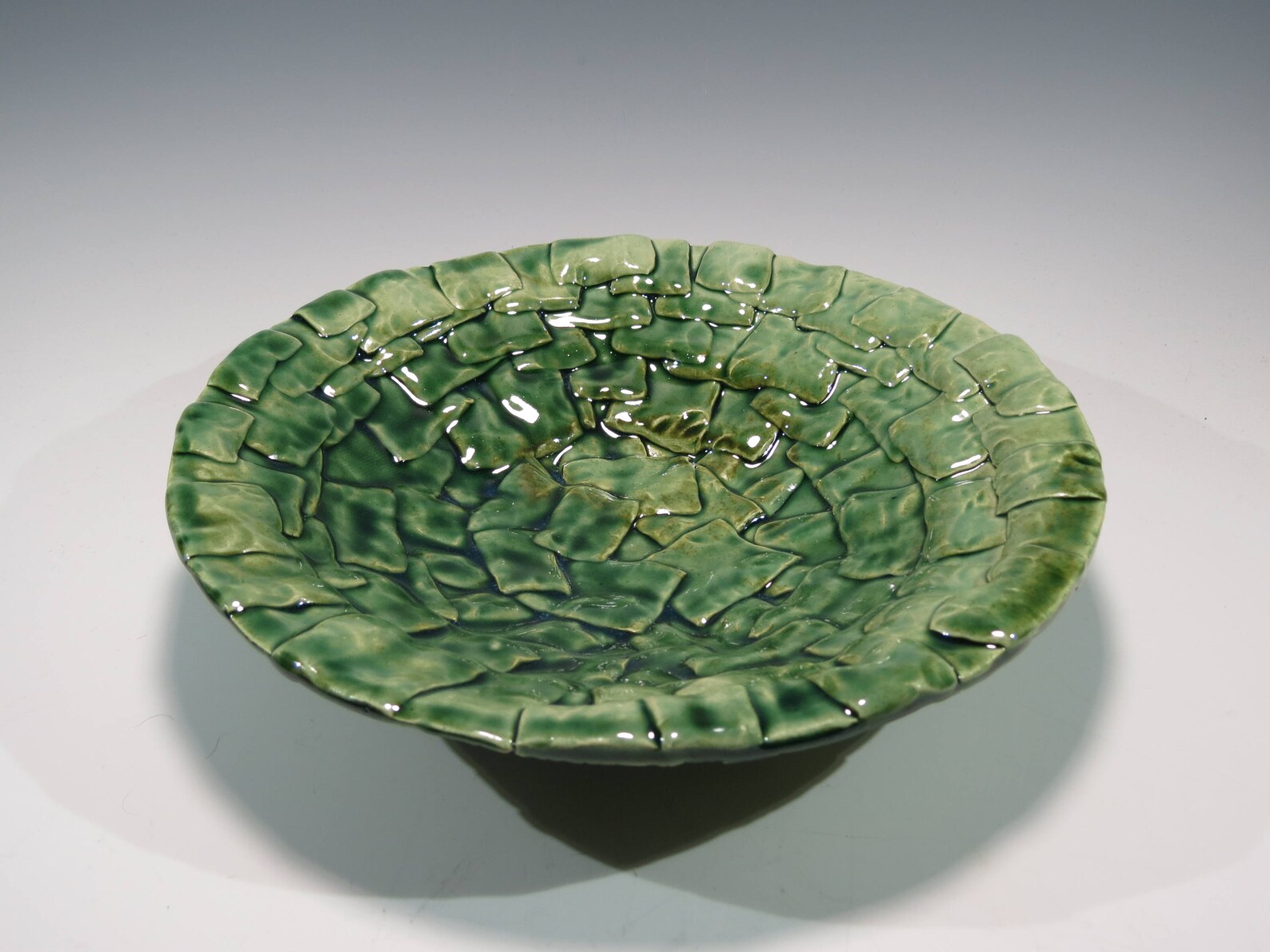 Pottery Serving Bowl Hand Built Large Pottery Bowl Console Etsy