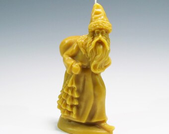 Beeswax Santa Candle: Christmas Tree, St Nicholas Gift