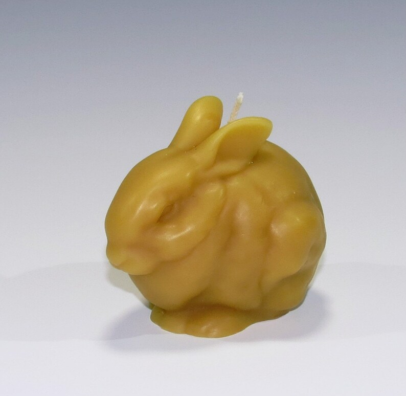 Beeswax Rabbit Candle Woodland Candle Easter Candle Bunny Etsy