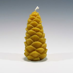 Beeswax Pine Cone Candle Christmas Candle Rustic Cabin Candle Christmas Home Decoration Woodland Candle Sculpted Candle Honey Scented Candle