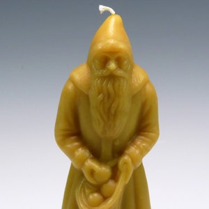 Beeswax Apple Santa Belsnickel Beeswax Candle Old World Santa Santa Candle Old World Candle Cast Using Antique Chocolate Mold Antique Santa image 2