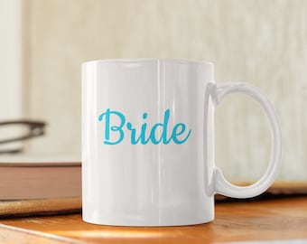 Bride, engagement, wedding, coffee mug, coffee cup, gift for bride, gift for engagement, gift for wedding