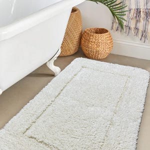 Cotton Bathmat Organic Bath Rug Bathroom Idea Home Gift Washable Rug Housewarming Gift