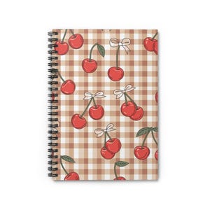 Kirsche Spiralblock - Süßes Kirsch Design, Schreibwaren, Journaling, Schulbedarf, Geschenk für Sie, Notizbuch für Kirschliebhaber
