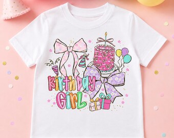 Pink Preppy Girl's Birthday T-Shirt