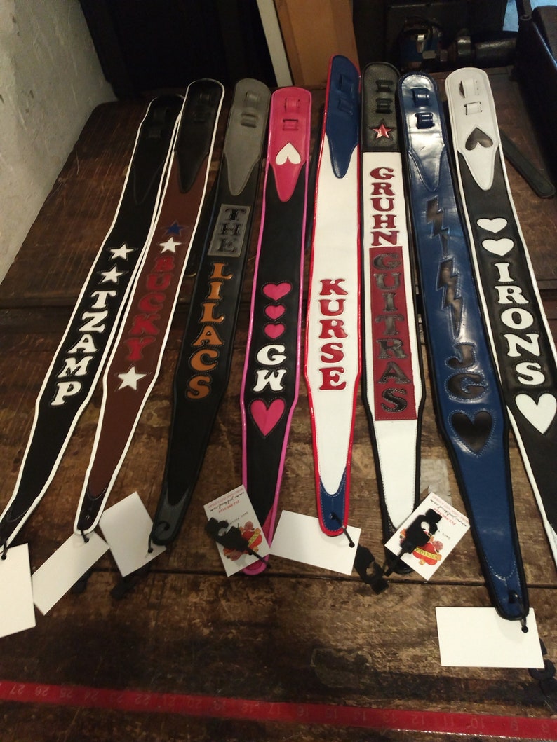 Custom Name Guitar Straps Etsy